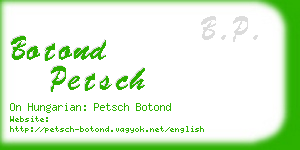 botond petsch business card